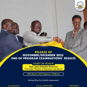 UBTEB Exam Results 2023 to be released Tomorrow by the Hon Minister of Education and sports